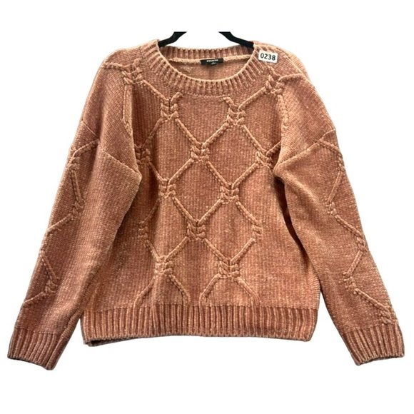 Premise Sweaters - premise, Women sweatshirt, long sleeve, size m, color brown pink